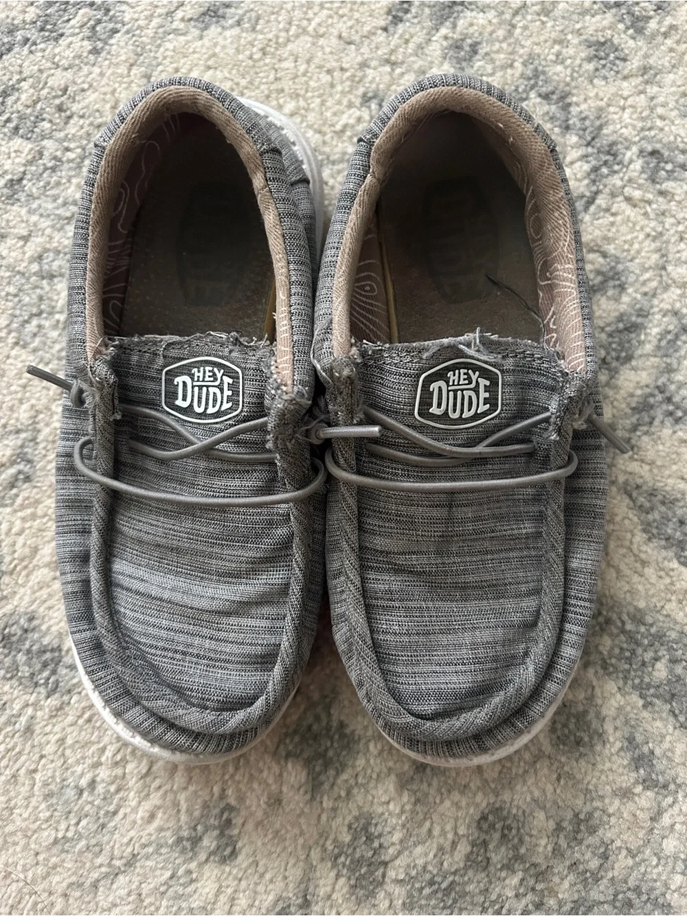 Hey Dude Gray Knit Slip-On Casual Shoes